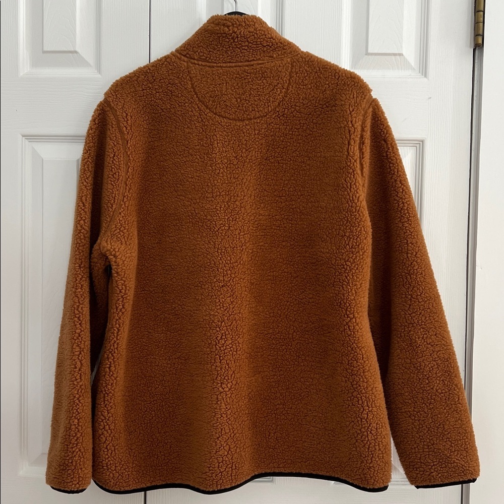 Athlux Cozy Sherpa Fleece Full-Zip Jacket with Black Accents Rust Size XL - Picture 7 of 8